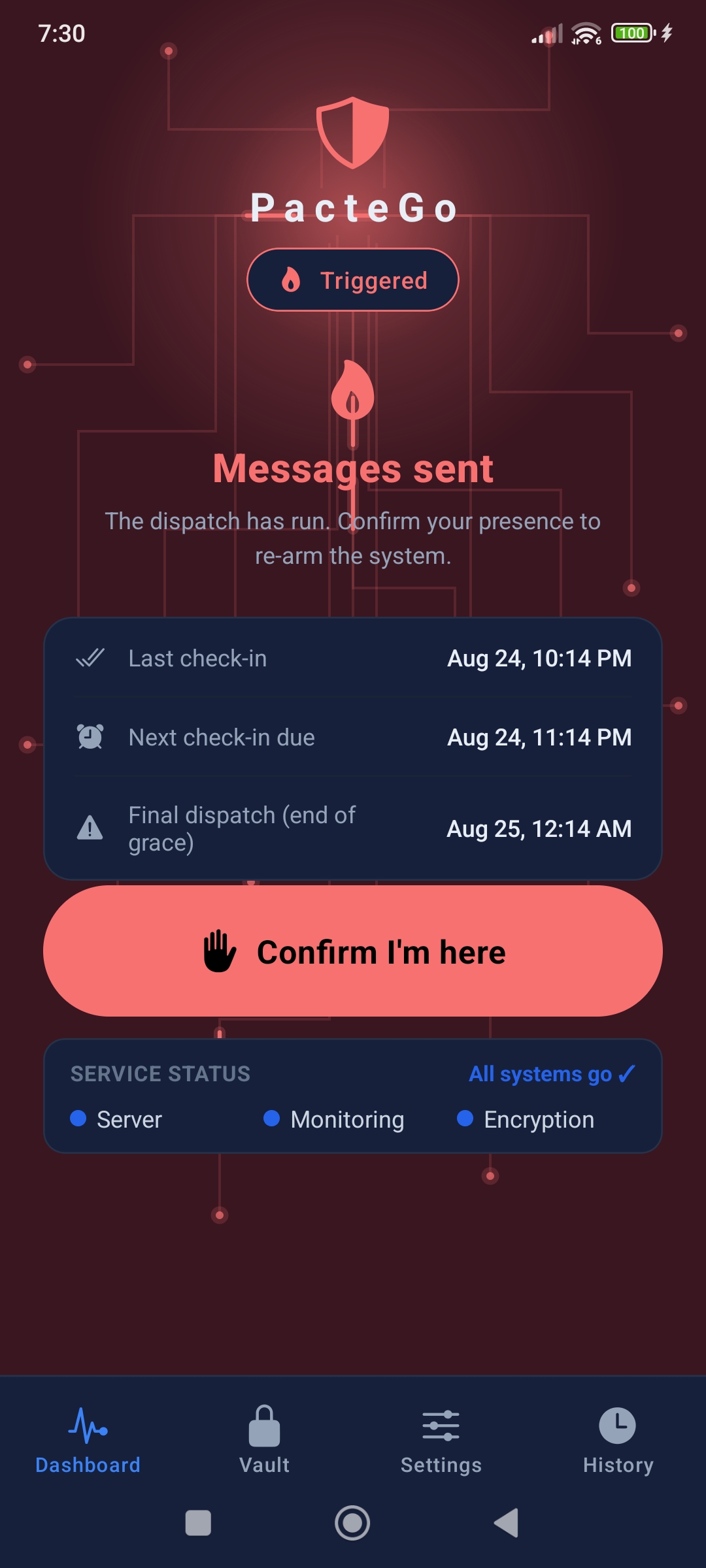 PacteGo — 🔴 Messages delivered